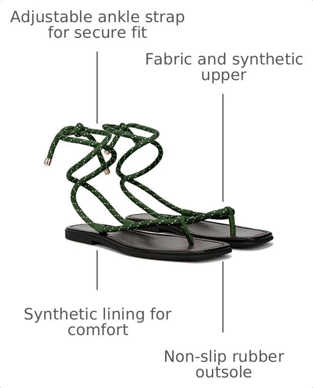 Image of Rope Flat Sandals for Women Strappy Open Toe Thong Sandals Summer Slingback Slip On Slide Sandals with Adjustable Strap