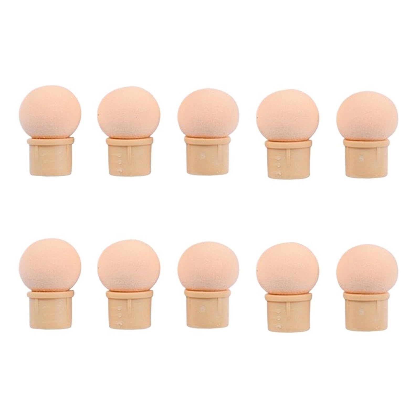Replacement Sponge Heads for Nails, Gel Polish for Art, Gradient Color Brush, Glitter Powder Pen for Manicure Accessories Tools (10Pcs Round)