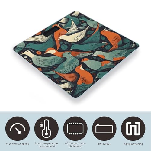 Balanza digital de vidrio templado para baño con pantalla LCD miniatura 3