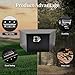 FGJQEFG 26'' Trailer Tongue Truck Tool Box Steel for UnderBed Trailer Outdoor Car with Lock and Key - 26 x 13.3 x 12 Inch Black Trailer Toolbox