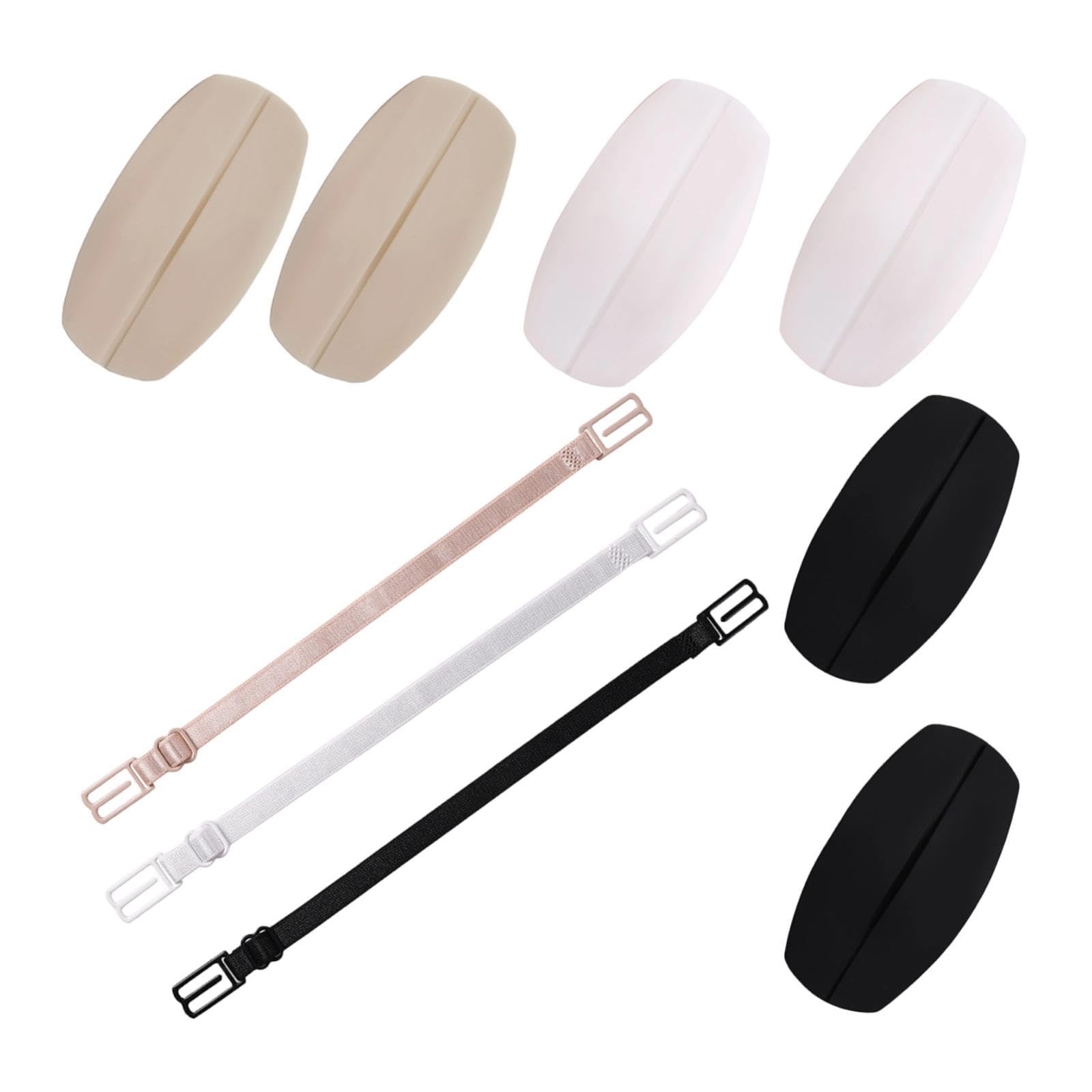 ZOOMELLA Bra Strap Holders for Slipping Underwear Accessories Elastic Bra Strap Clips 6 Pads 3 Straps Clothing Shoes & Accessories|Womens Clothing|Intimates & Sleep|Breast Forms Enhancers-image-43