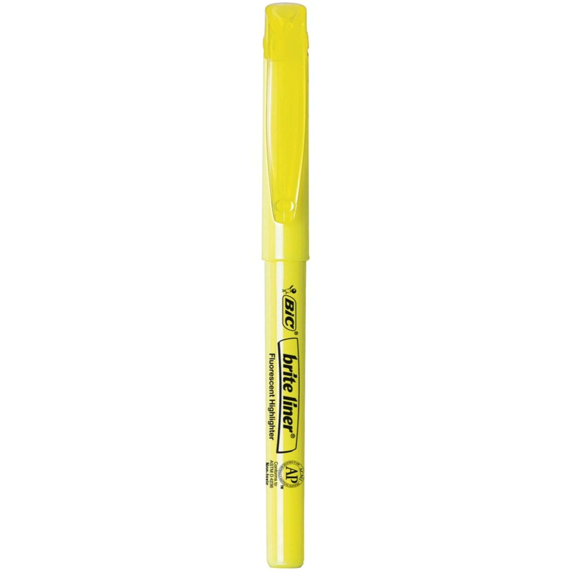 BIC Markery do linii, końcówka dłuta, żółta, 5-pak