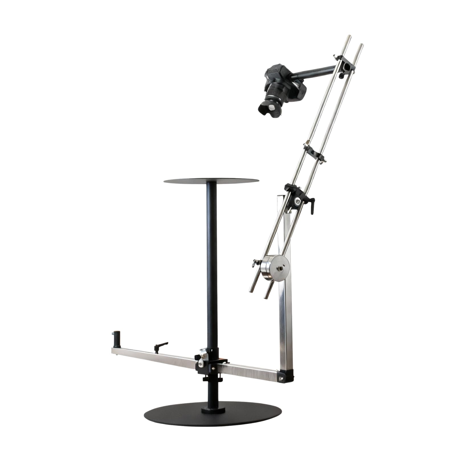 V360SE 2 Axis 360 Video Booth, ManualSpinning Camera Rig with Adjustable Height & Distance, Dual RotationTurntable for Unboxing, Food, Jewelry, Cosmetics, Stop Motion, Bullet Time