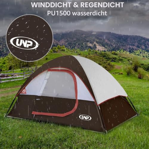 UNP Camping Zelt 2 Personen - Zelt 3 Personen, Ultraleicht Kuppelzelte – Ansicht 7