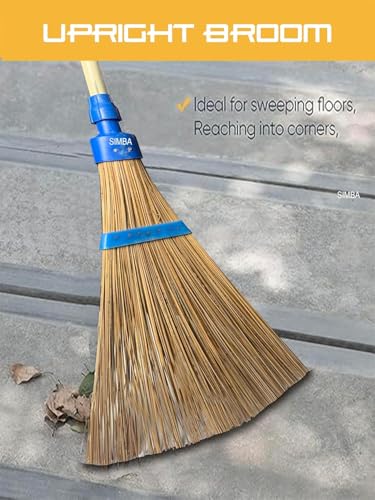 Image of HATAKI Coconut Palm Broom for Garden, Outdoor, Terrace, Road Cleaning I with 4 ft Extendable Handle I Leaf and Dust Removal for Lawn,Road, Yard and Garden Cleaning, Pack of 2