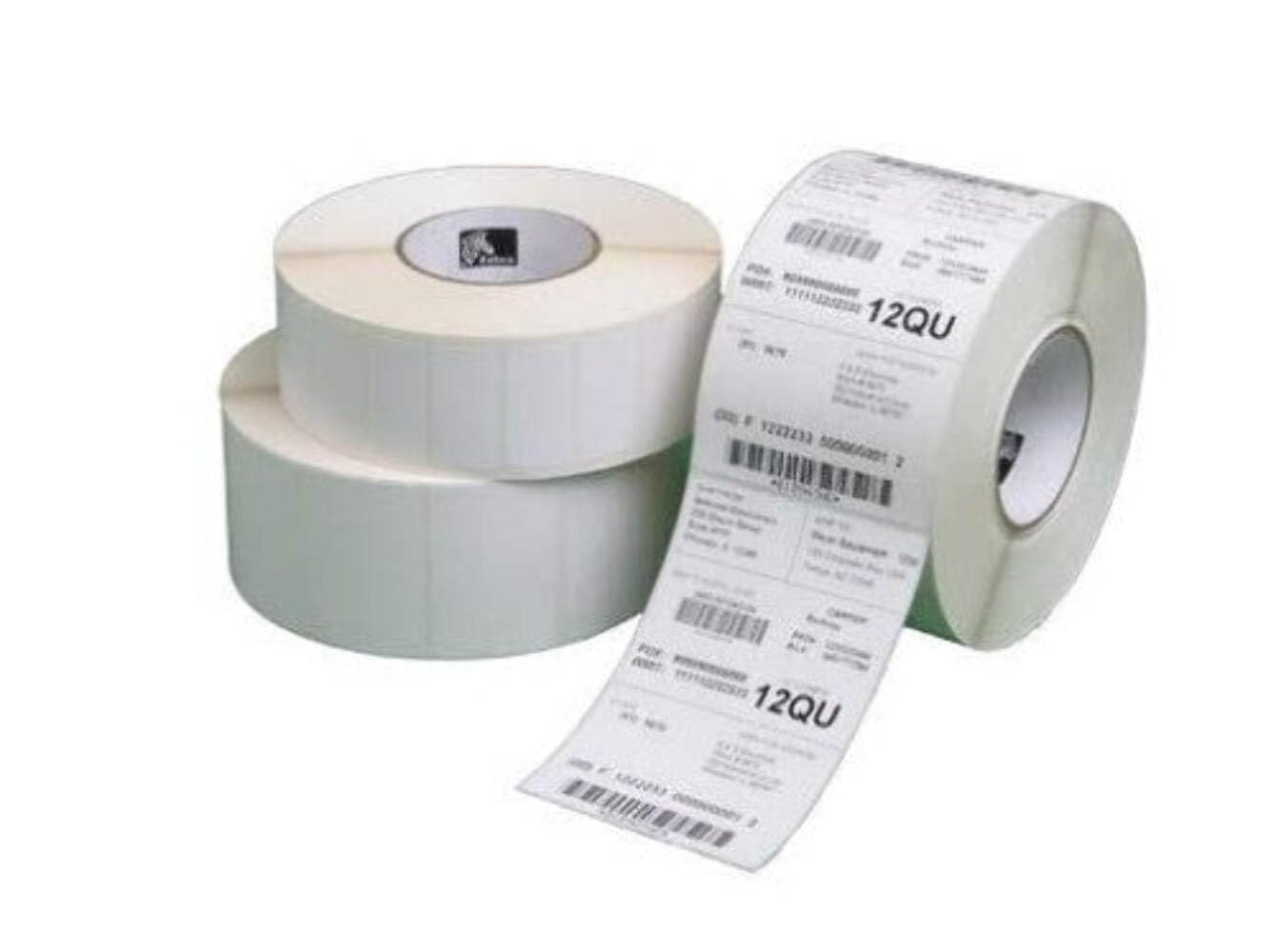 Zebra 3012911-T Label Paper, Direct Thermal, Z-Perform, Uncoated, Permanent Adhesive, Black Sensing Mark Labels, 1000D, 19mm Core, 76mm x 51mm Size