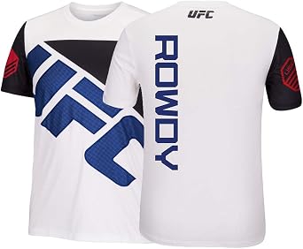 Reebok Ronda Rousey UFC Mens Chalk White Fight Kit Rowdy Nickname Walkout Jersey CC0153