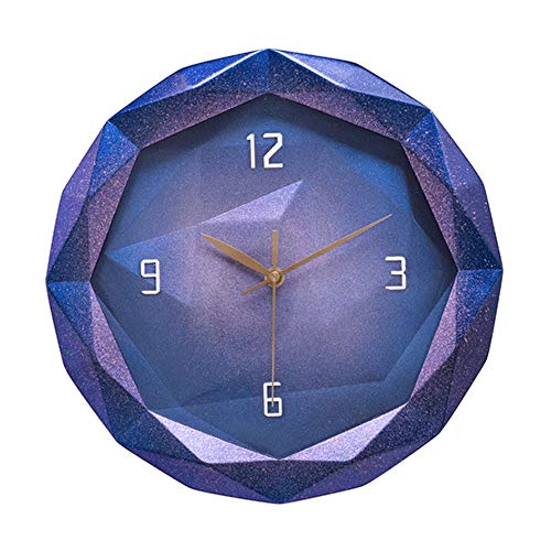 Horloge murale créative design bleu blanc salon décoration suspendue
