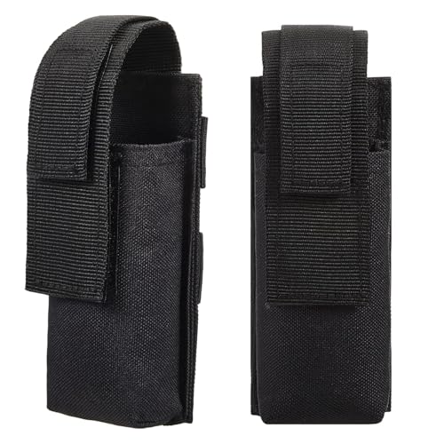 JYNXOR Housse de Lampe de Poche Tactique,Porte Lampe Tactique Nylon Noir pour Chasse, Pochette, Support de Poche,Équipement de Qualité Supérieure pour Chasse Camping Randonnée en Plein Air