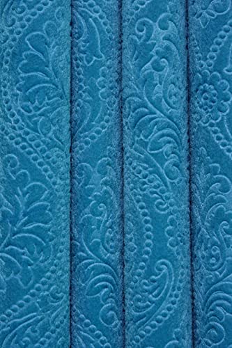 Image of Fabrilia Velvet Eyelet Window Curtain 5 feet Long for Living Room /Bedroom, Aqua, Pack of 1 Piece