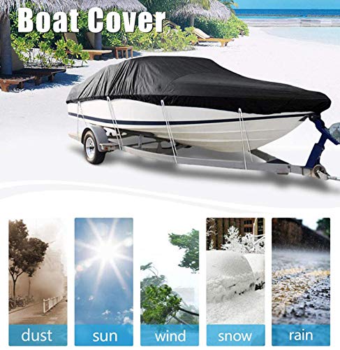 Couverture de bateau 420d oxford bâche extérieure v-hull extra large