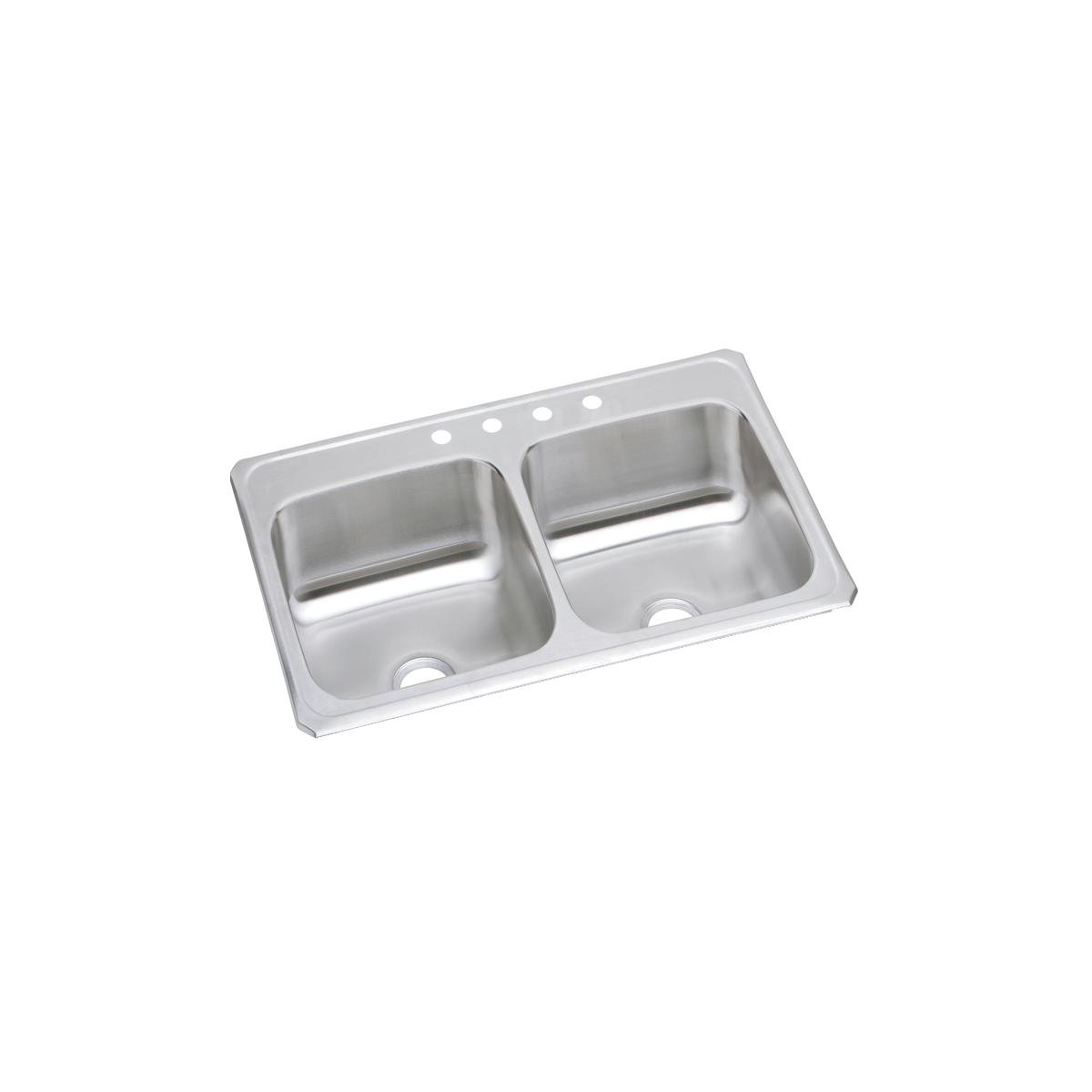 Elkay CR43224 Celebrity Equal Double Bowl Drop-in Stainless Steel Sink