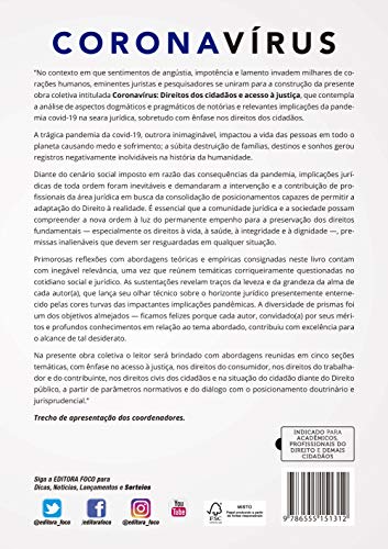 CORONAVÍRUS: DIREITOS DOS CIDADÃOS E ACESSO À JUSTIÇA - 1ª ED - 2020