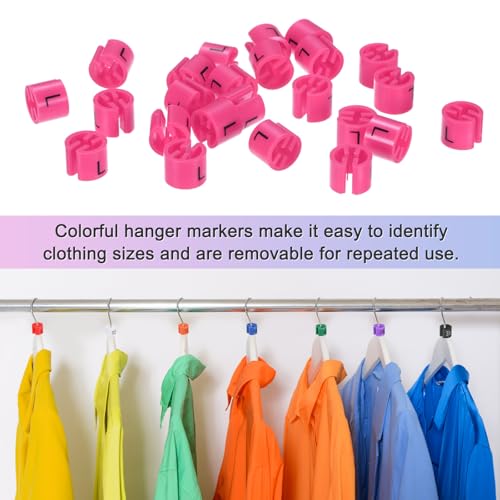 Marqueur de codage pour cintre métallique et bagues de taille L pour penderie ordonnée