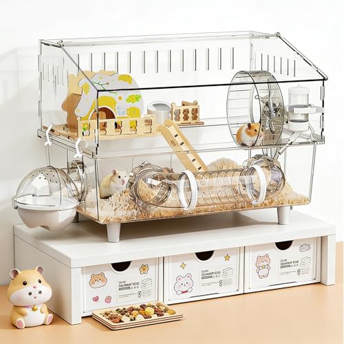 Cage pour hamster transparente finie la frustration d'observation