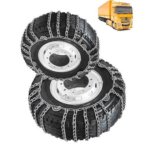 YAGOLD Set of 2 Tire Chains for Trucks 2pcs Snow Chains for Trucks Snow Chains for Car Tires Anti-Skid Thickening Tire Chains Winter Car Accessories No Jack Required 2pcs 6.00-14 2pcs 315/80R22.5