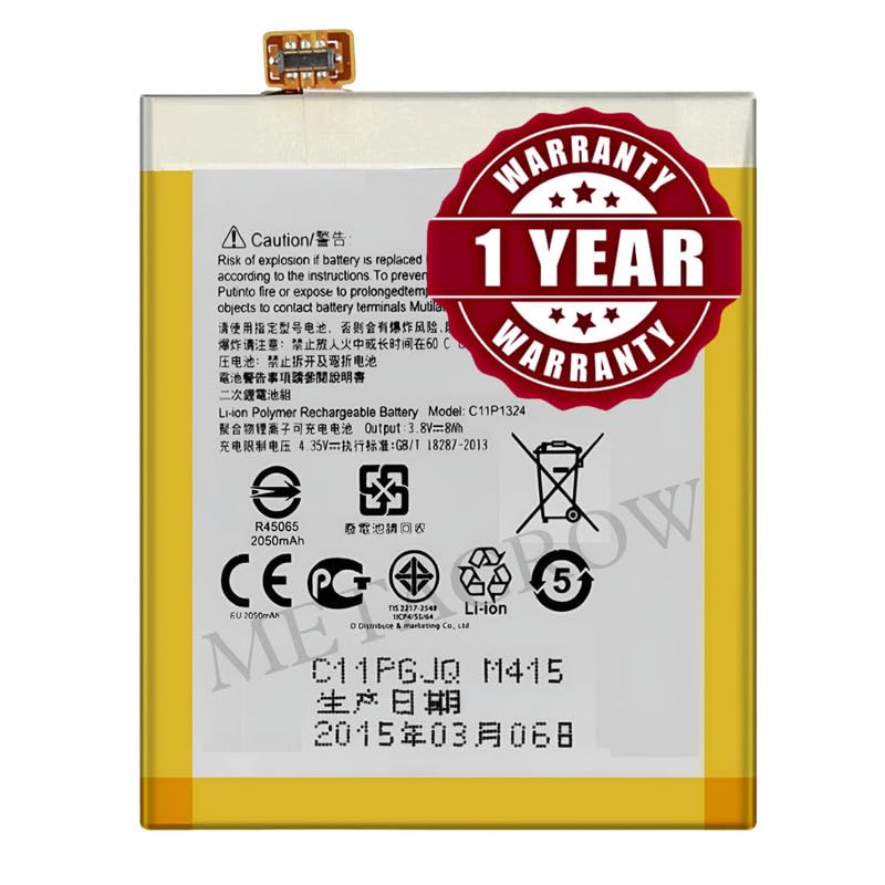 Image of Original C11P1324 Battery Compatible for Asus Zenfone 5 (T00J, T00J-D) - (2050mAh) - 1 Year Warranty JK1