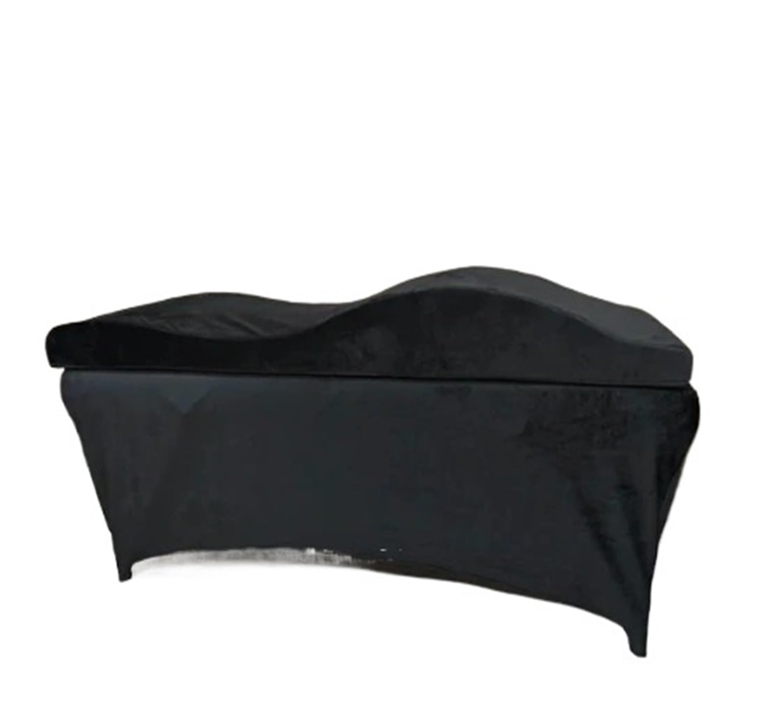Curved Mattress Bed Topper Beauty Salon Curved Extension Lash Bed Topper Velvet Massage Table Eyelash Mattress for 180 * 60cm(Black set)