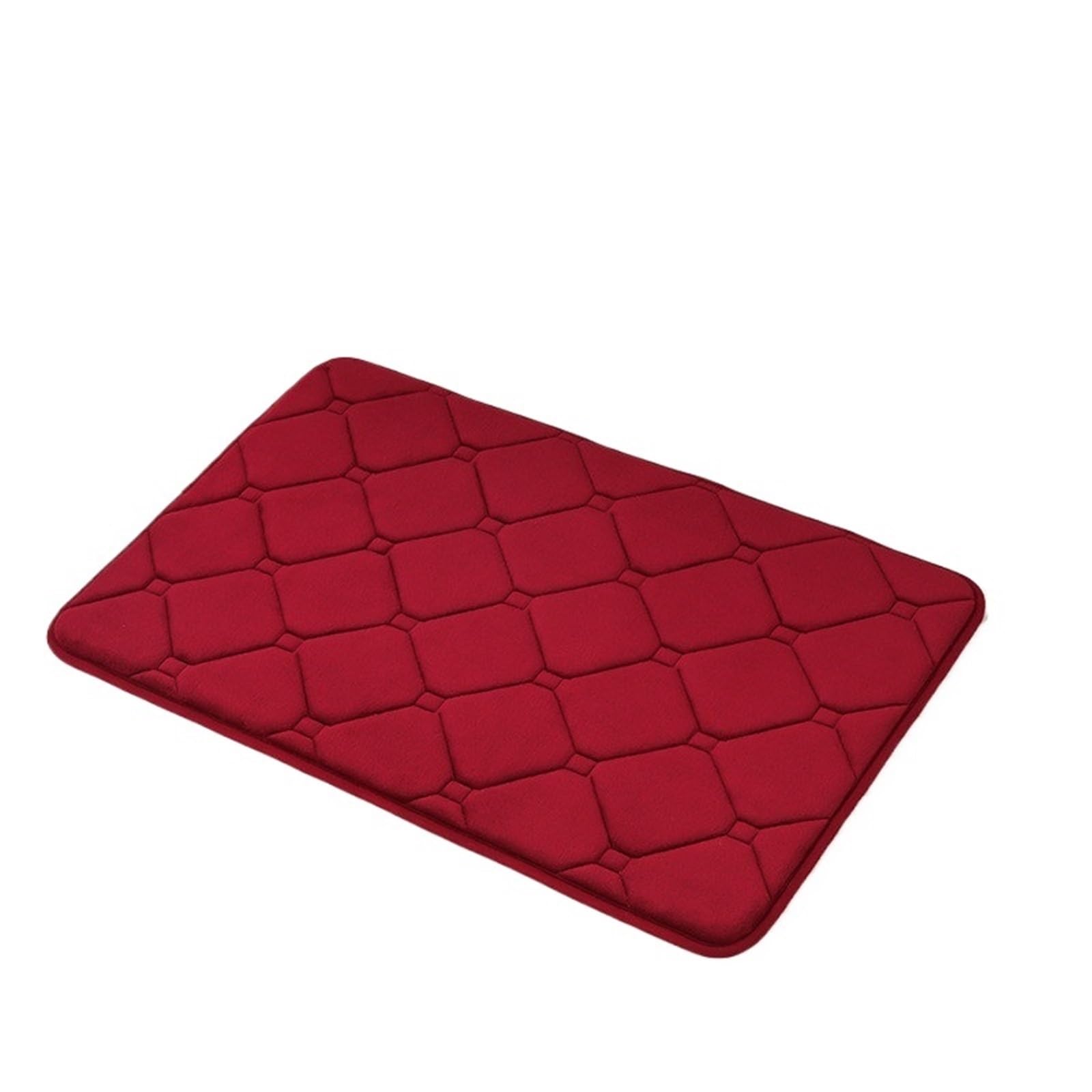 Tappeto Antiscivolo Tappetino da Bagno in Memory Foam, Assorbente, Antiscivolo, for Cucina, Bagno, Soggiorno, Tappeto Blu(Diamond Red,60x90cm)