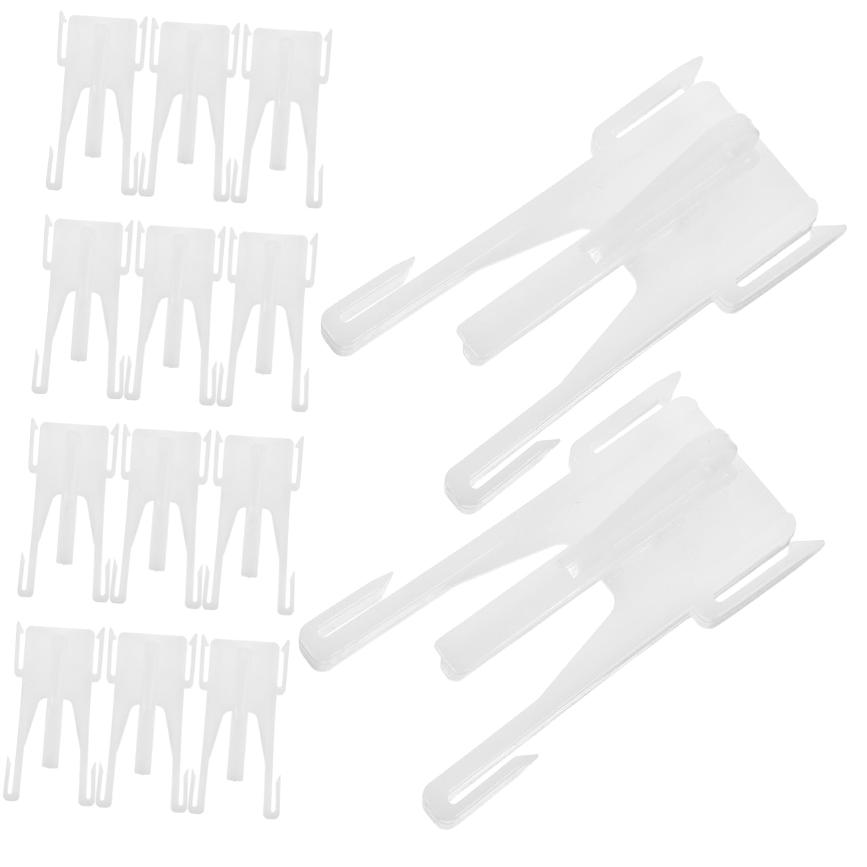 20pcs White Curtain Pleat Hooks Heavy Duty Pinch Pleat Clips for Shower Window Curtains Compatibility with Serpentine and Straight Tracks