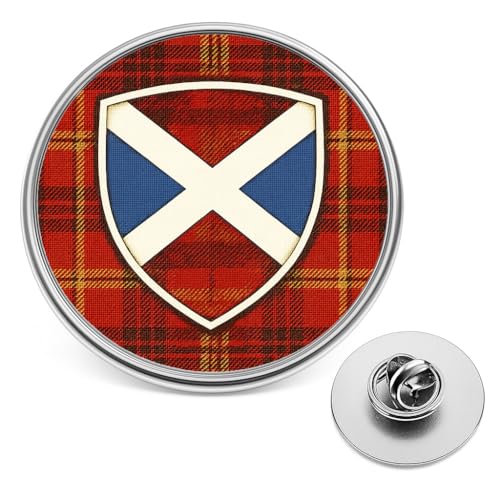 Scottish Lapel Pin Badge – Scotland Flag, Highland Cow & Funny Scottish Sayings Pins – Metal Brooch Gift Souvenir for Scots, Clan, Tartan, National Events & Scottish Pride (Clan Tartan)