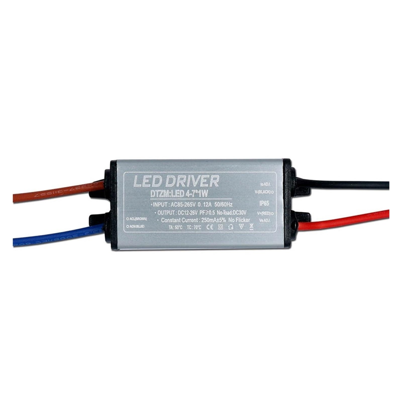 PWANUIGTE LED Waterproof Driver 1W-36W for 85-265V Power Supply Constant Current Voltage Control Lighting Transformer(4-7W)