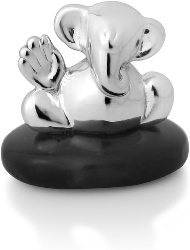 Episode Silver 92.5 Charming Handcrafted Natkhat Ganesha Idol (D : 3.5 * 2 * 3.5 cms)