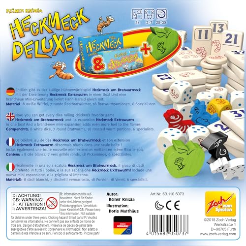 Image of Zoch Verlags Heckmeck Deluxe: Classic Board Game for 7+ Years, Kid, 7-12 Years