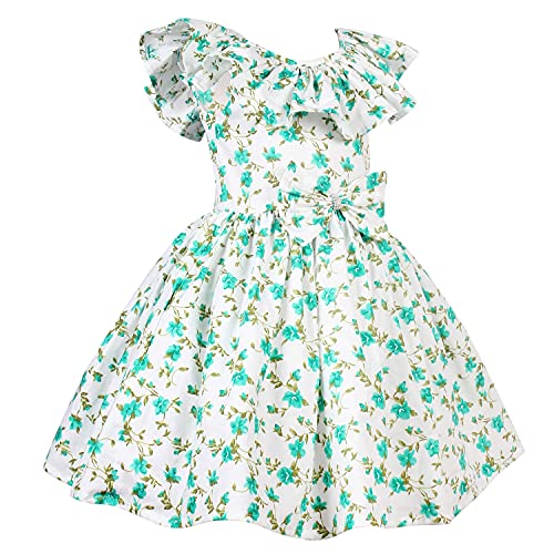 Image of Alina Enterprises Cotton Floral Digital Printed Girl's Frock for Summer