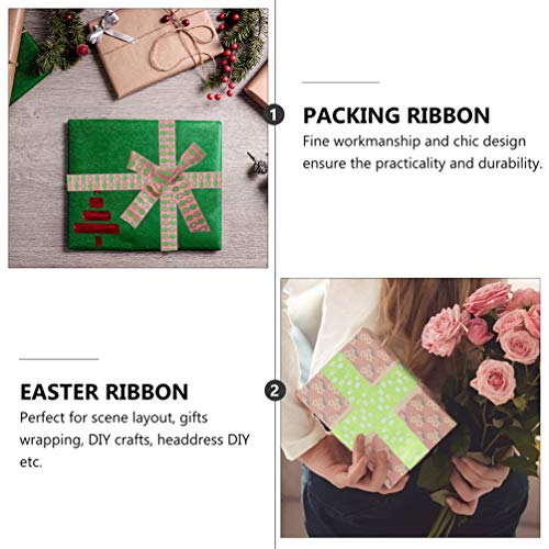 STOBOK A Páscoa Primavera Fita Fita Coelhinho Da Páscoa Padrão Fita De Embrulho Rolos de Fita Decora