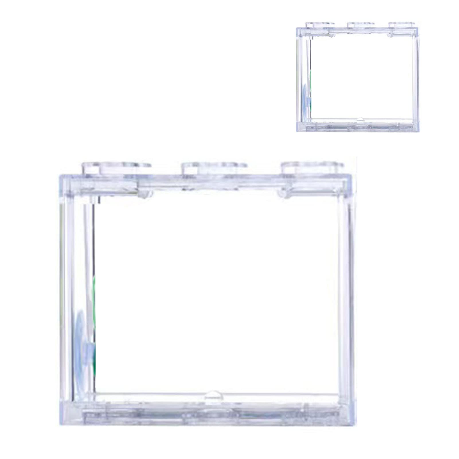 Tanque De Peces Betta Pequeño, Mini Caja De Peces De Plástico Diseño De Recorte Transparente, Acuario De Tanque De Peces En Miniatura Portátil A Prueba De Explosiones De Acrílico(A)