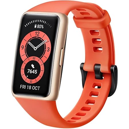 HUAWEI Band 6 Sport Connected Watch + frecuencia cardíaca, SpO2 y  seguimiento del sueño, 96 modos de entrenamiento, 2 semanas de duración de  la batería, naranja : Amazon.es: Deportes y aire libre