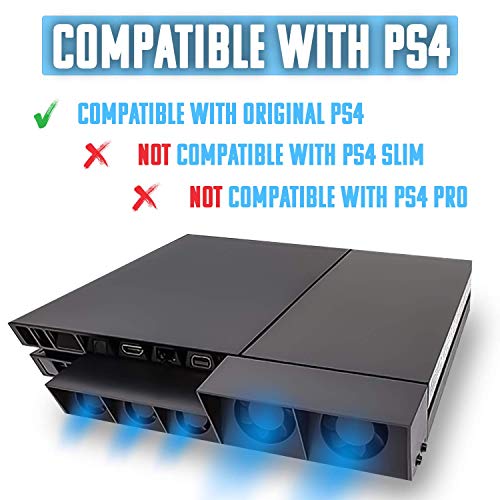 PS4 Cooling Fan External USB Turbo Cooler Automatic 5 Fan Cooling System For Playstation 4 (PS4 Original) - Thumbnail 3