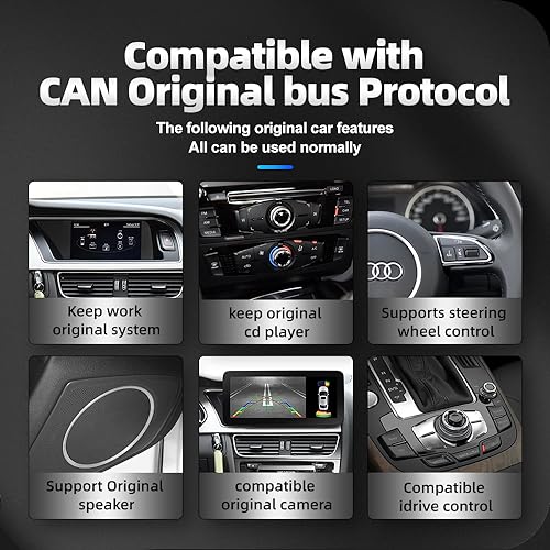 image for ZBARK Android 13 CarPlay for Audi A4 B8 A5 2009-2016 MMI High CD Chang