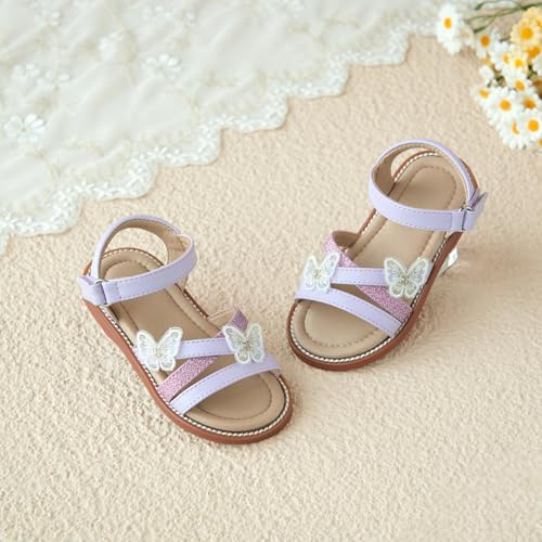 Image of Otter MOMO Girls Open Toe Princess Flat Sandals with Comfort Sole Summer Sandals