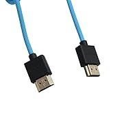 Vista 11 de Cable HDMI en espiral 8K ángulo derecho izquierdo tipo A HDMI 2.1 Cable para cámaras Sony Canon R5 Nikon Blackmagic Pocket Cinema