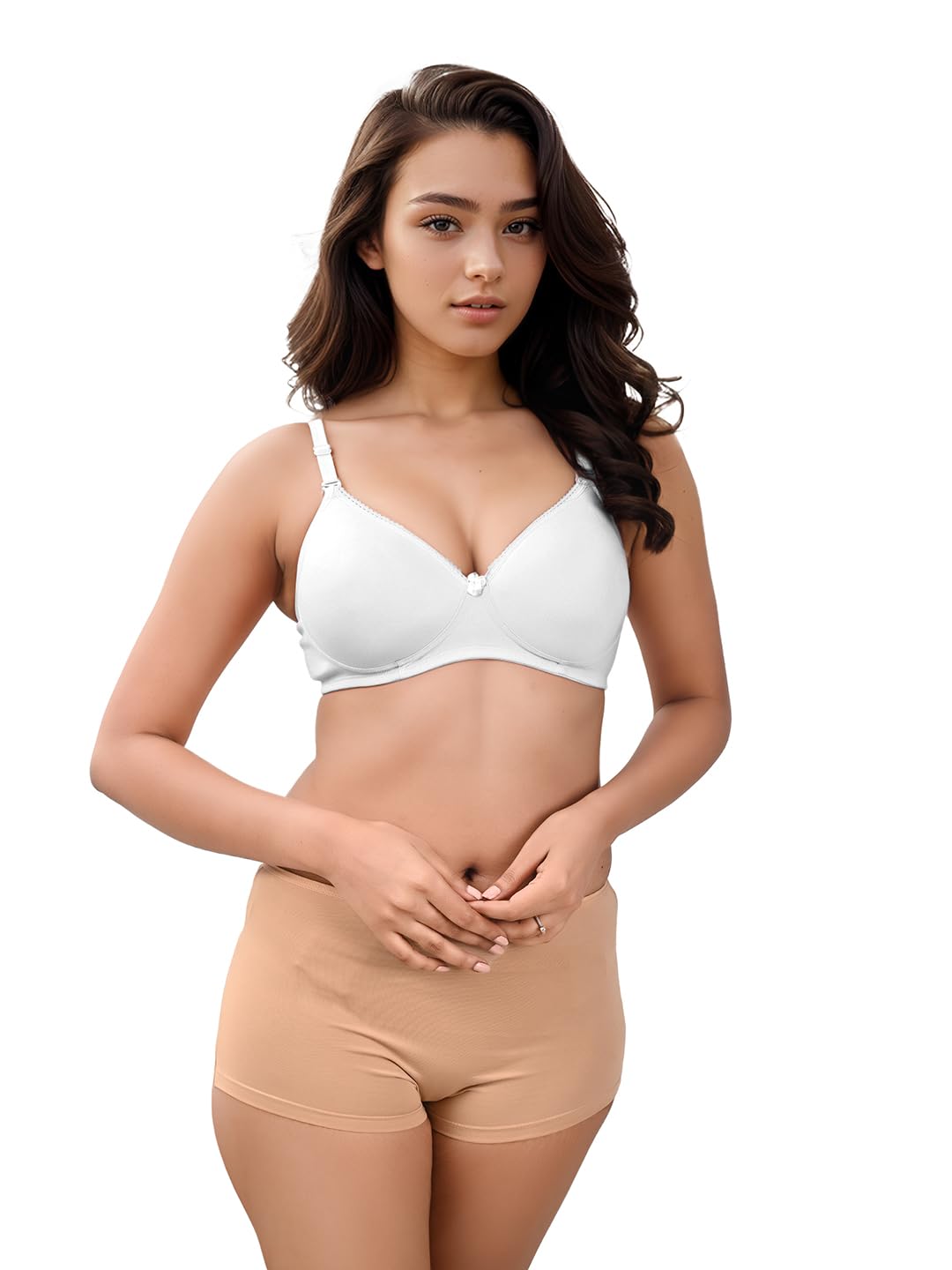 3/4th Coverage Padded Bra with Adjustable Bra-image-10