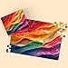 Puzzles for Adults 500 Pieces, Colorful Wall Art Jigsaw Puzzles -ChromaFlow Whispers, Impossible Puzzle for Rainbow Wall Decor