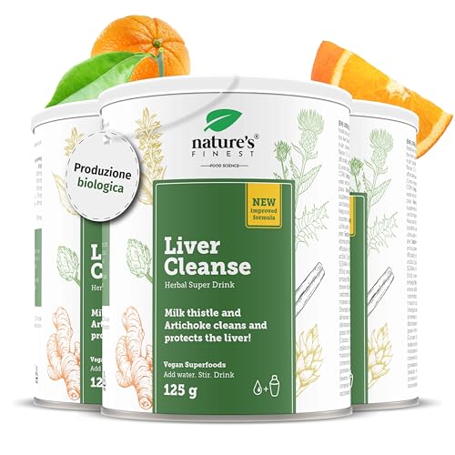 Nature's Finest by Nutrisslim Liver Cleanse: Detox Fegato Potenziata per Adulti - Detox Fegato e Intestino, Previene L'accumulo di Fegato Grasso e Aumenta L'immunità in Modo Naturale