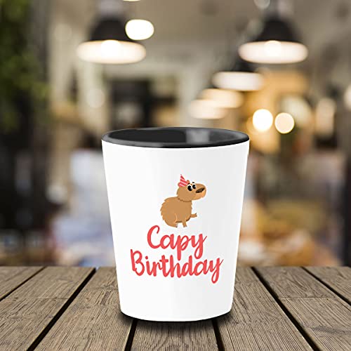 Capybara Shot Glass 1.5 Oz - Capy Birthday - Wildlife Jungle Cute Pet Animal Lovers Zoo Spring For Him Her Women Men Friend Coworker #TOP1