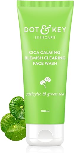 Dot & Key CICA Face Wash for Acne Prone Skin, 2% Salicylic Acid Face Wash with Green Tea | For Oily & Sensitive Skin | Sulphate Free Face Wash for…
