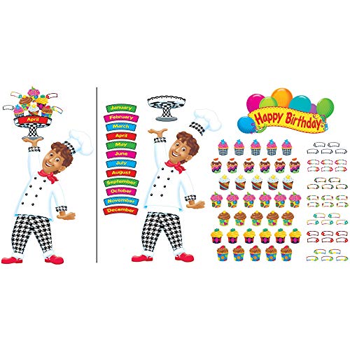 Happy Birthday Bake Shop Bulletin Board Set, 93 pieces
