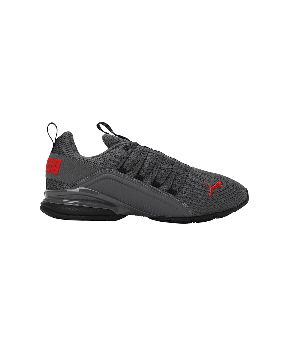 PUMA Herren Axelion Refresh Laufschuhe 44.5, Black Cool Dark Gray Red