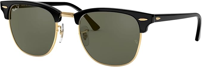 Ray-Ban RB3016 Clubmaster Square Sunglasses Polarized lenses that improve clarity and contrast, while reducing glare and eye-strain