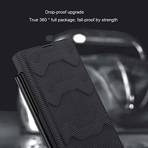 para o Samsung Galaxy Z Dobra 4 Estojo com porta caneta S,Capa de Couro Empresarial Slot de caneta S