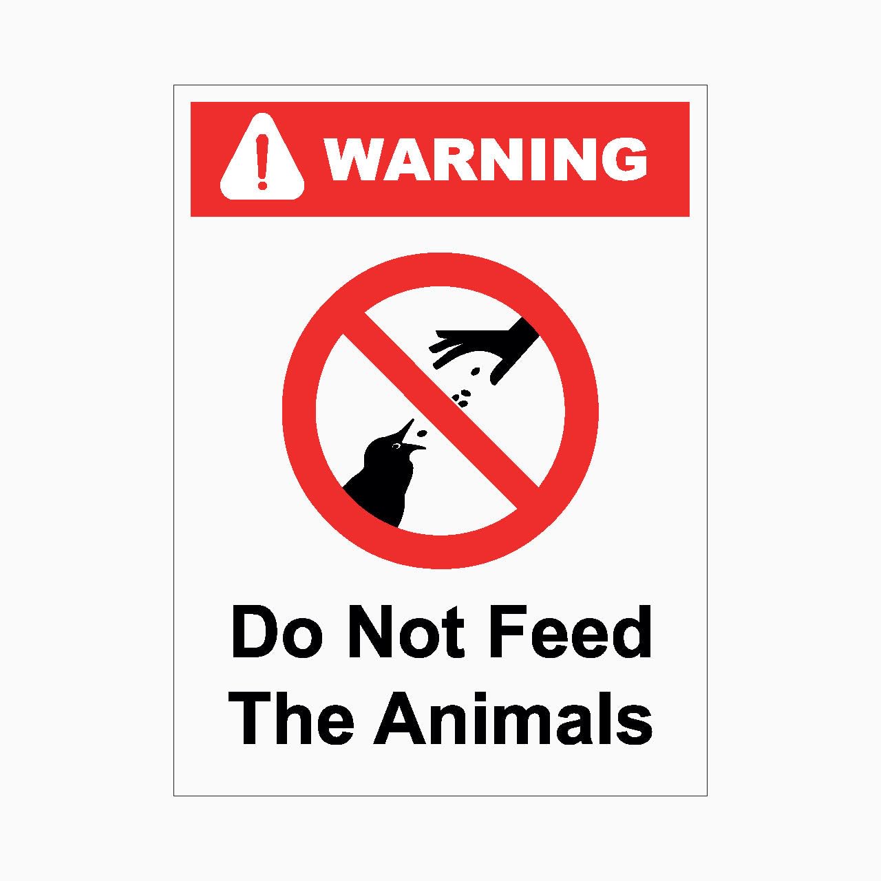 PLEASE DO NOT FEED THE ANIMALS Sign, 12x8 Metal Tin Sign, prohibition of feeding animals.