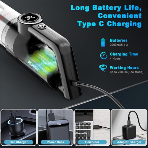 handheld vacuum cordless in use