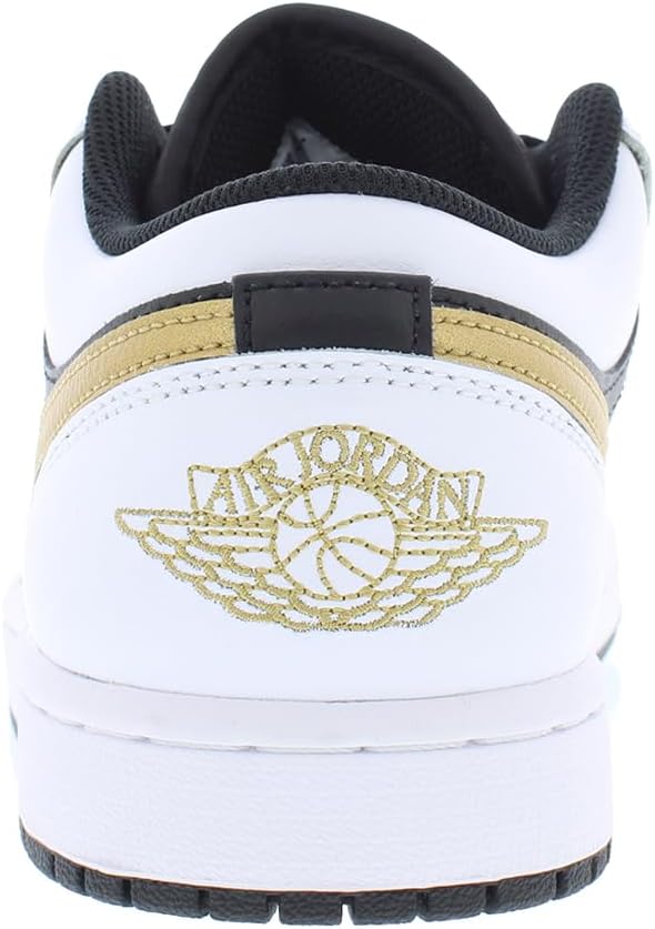 Jordan Men's 1 Low White/Metallic Gold-Black (553558 172) - 8.5