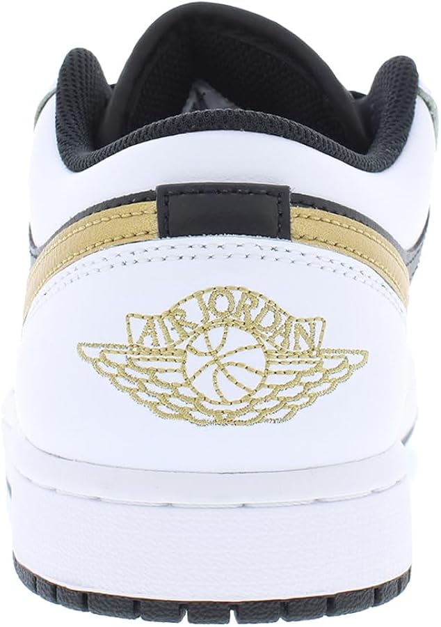 Air Jordan 1 Low Men's Shoes (553558-172, White/Metallic Gold