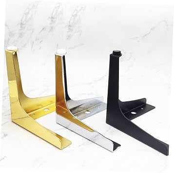 LALAFINA Iron Furniture Leg Angled Style Couch Cabinet Support Feet Metal Replacement for Coffee Table Bed TV Stand Bathroom Office Furniture (Matte Black Tripod - 17CM)